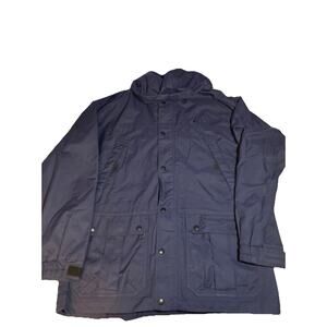 REI Elements Mens Jacket Size M Blue Waterproof Rain Jacket Parka Coat Navy